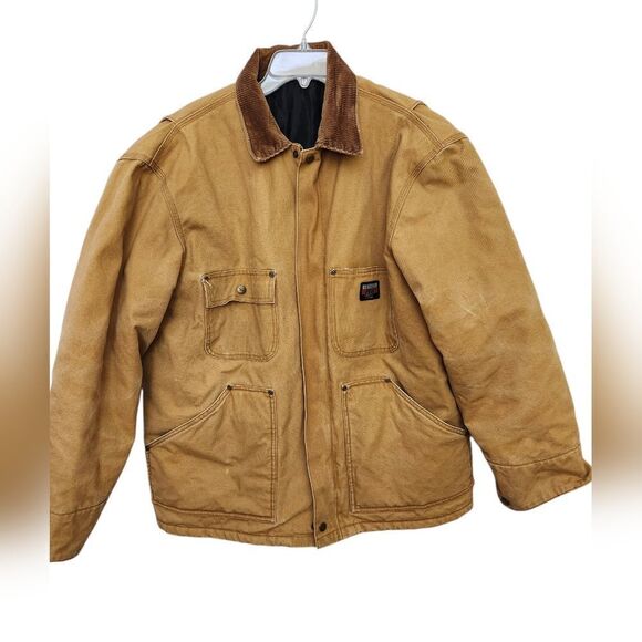 Walls Blizzard Prof Vtg Duck Brown corduroy collar chore work canvas coat XL - Picture 10 of 14
